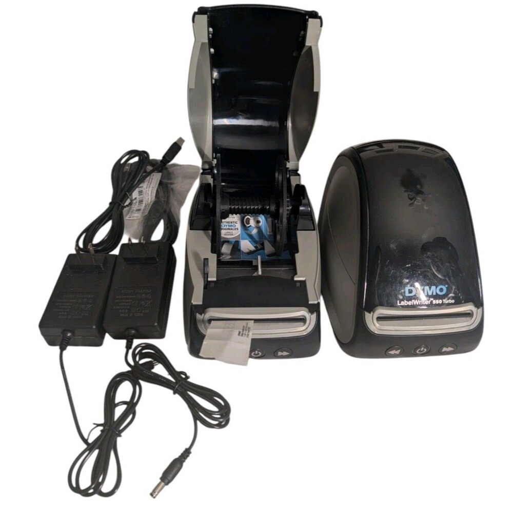 Dymo LabelWriter 550 Turbo Label Printer w/Power Supply and USB - Lot Of 2
